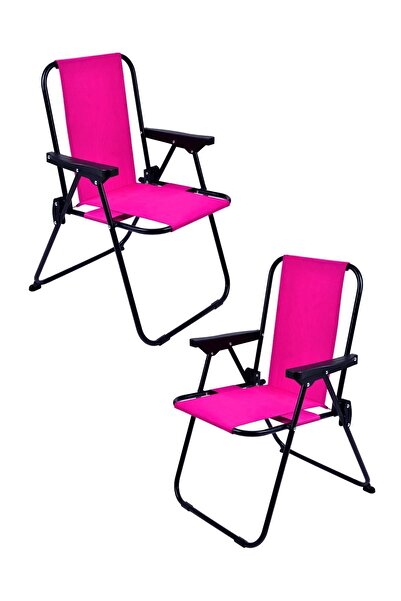Exent 2-6 Yaş Lüx Çocuk Piknik Sandalyesi-mini Kamp Sandalyesi-pembe- 2 Adet
