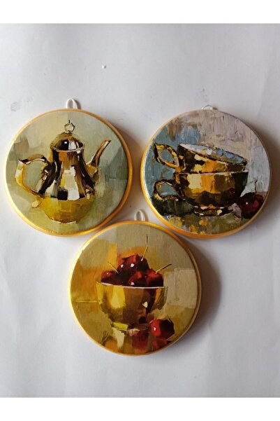 ZeyMin Art Mutfak Temalı 3 Lü Duvar Süsü