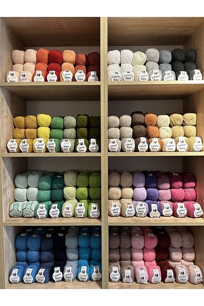 Lanoso Alara Cotton 50 GR Νήματα πλεξίματος χειρός - Κωδικός χρώματος: 911