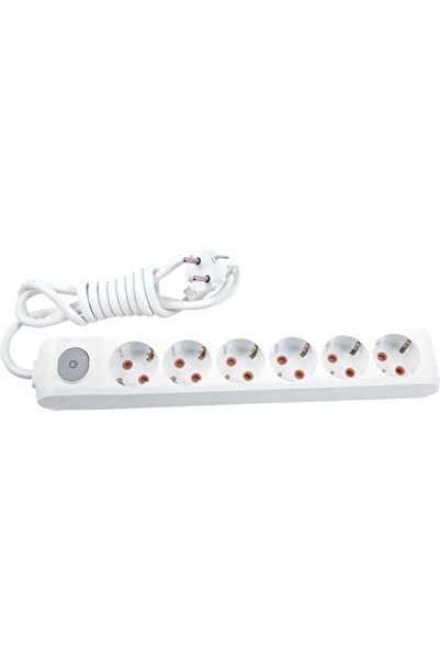 VİKO Multilet 6 Lı Anahtarlı 2 Mt (2 Metre) Çocuk Korumalı Grup Priz Uzatma K...