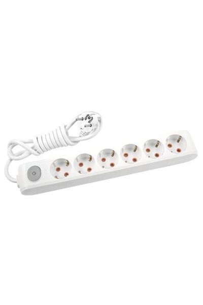 VİKO Multi-let Switched Six Group Socket - 5 Meter Cable