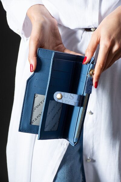 Just Polo Blue Color New Season Women's Wallet 19 Cm * 10 Cm Fast Shipping Gift Packaged Quality Product