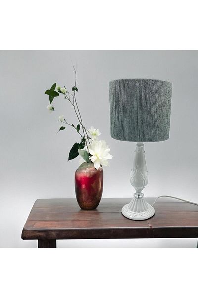 sgeteknoloji Wicker Braided Modern Lampshade - Metal Embroidered