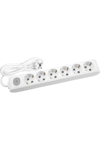 VİKO Multi LED 6-Plus Socket - 2 Meters (Child Protection Feature)