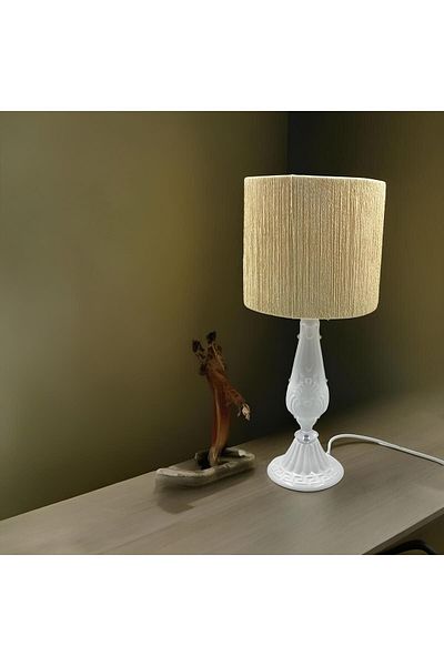 sgeteknoloji Wicker Braided Modern Lampshade - Metal Embroidered