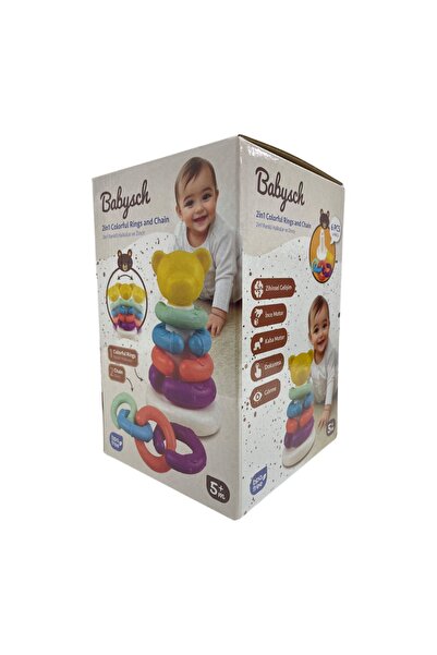 babysch Eğitici Renkli Halkalar ve Zincir 2in1