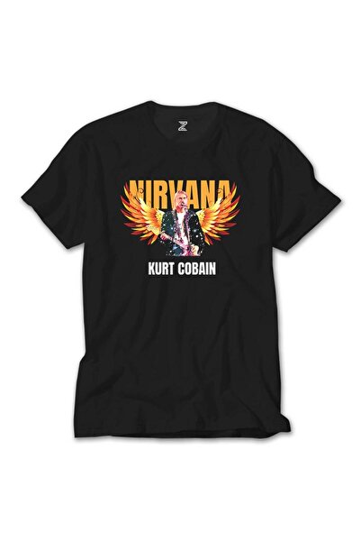 Karadeniz Tricou negru Nirvana Kurt Cobain Guitar Angel