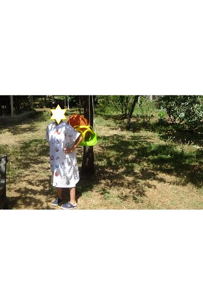 Lessa Home 100% Organic Cotton Hooded Muslin Beach Boy's Dress