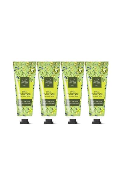 Eyüp Sabri Tuncer كريم لليدين والجسم بزيت الزيتون الطبيعي 50 مل - أنبوب × 4 قطع