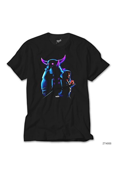 Karadeniz Unisex majica Clash Of Clans Čarobnjak i Pekka crna