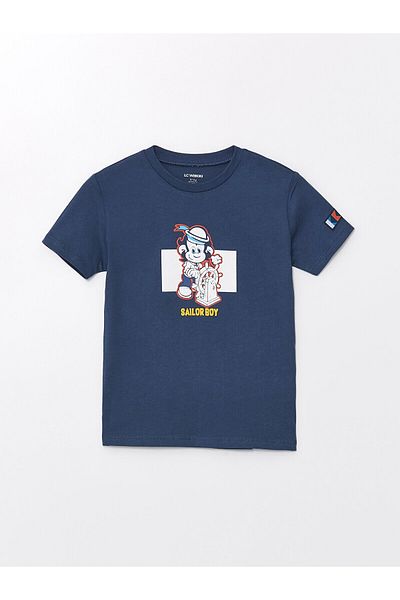 LC Waikiki Tricou LCW pentru bebelusi - Decolteu, maneca scurta, imprimat