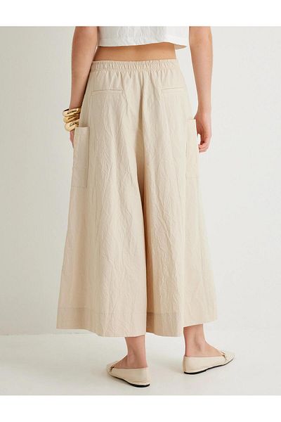 Koton Asymmetrische, plissierte, detaillierte, bequeme Rockhose – X