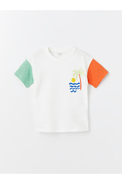 LC Waikiki LCW Baby Boy T-Shirt - Crew Neck, Short Sleeve, Printed