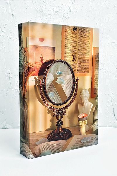 Bytwo Mirror Decorated Soft Design Decorative Box - Book Box - Decorative Box
