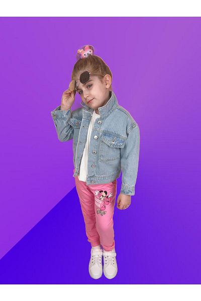 Runkli Adams Girl's Mickey Mouse Seasonal Denim Coat 3-10 Years