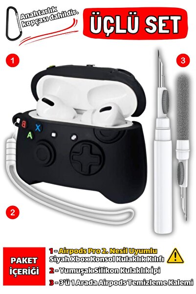 EWEC Pro 2. Generation Compatible Black Xbox Case and Headphone Cleaning Pen - 3 in 1 Set