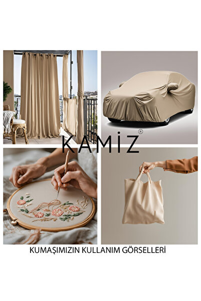 KAMİZ 5 μέτρα Ακατέργαστο Πανί Κουκούλας 405 gr Gabardine Μπανάνα-αντηλιακό-τέντα-τσάντα πανί κ.λπ. Ανθεκτικό ύφασμα