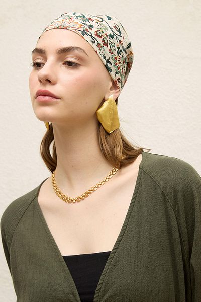 Manuka Gemusterter Baumwollschal - Ira Design