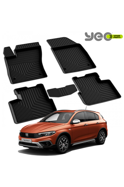 YEO Fiat Egea Cross 2020-2024 Model Yılları İçin Uyumlu Yeo 4D Havuzlu Paspas...