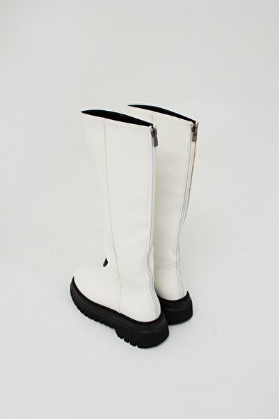 Seniorah Alpha White Skin Women's Boots