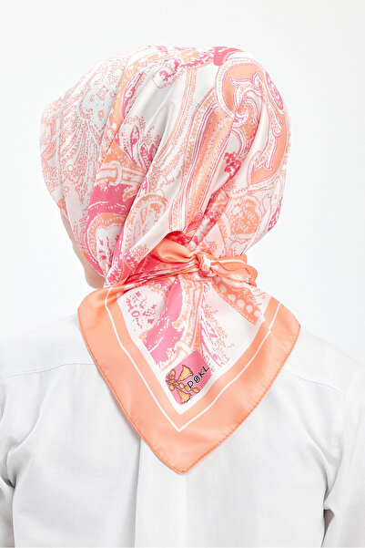 benguen Salmon Patterned 27 Scarf