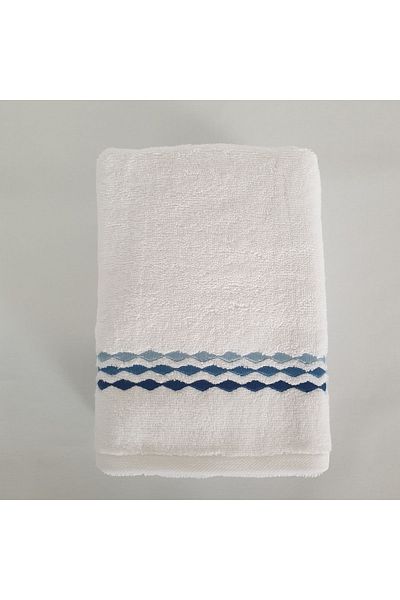 Havlu Denizi Ev Tekstil Ürünleri White Embroidered Face Towel