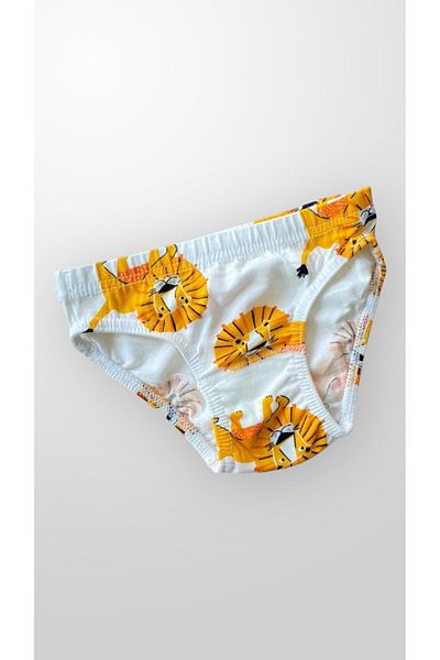 Fil Kids Boy's Cotton Lion Patterned Undershirt Slip Panties Set