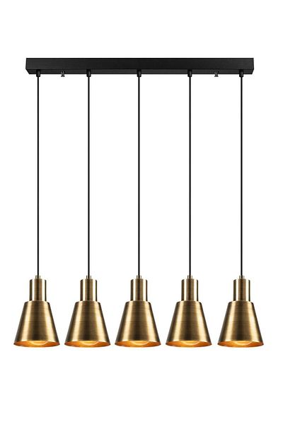 Fer Avize Trend Special Design Modern Sports Retro Row 5-Piece Antique Cafe - Kitchen Pendant Lamp Chandelier