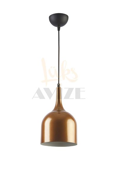 Fer Avize Reına Modern Design Metal Head Copper Color Pendant Lamp Cafe - Kitchen Single Chandelier