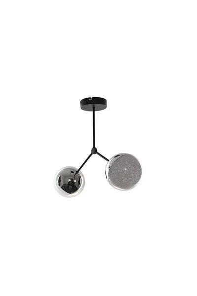 Fer Avize Focus Modern Design Living Room Kitchen - Cafe - Hall - Bedroom Chrome Color 2 Led Chandelier