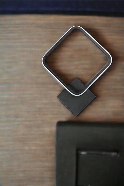 Fer Avize Enisa Modern Tasarım Siyah Renk Gün Işığı Ledli Banyo - Mutfak - Salon Led Duvar Aplik