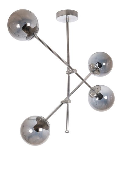 Fer Avize Salsa Modern Design Chrome Color Glass Living Room - Kitchen - Bedroom 4-Piece Chandelier