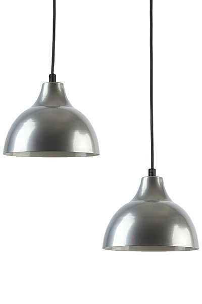 Fer Avize Kinder Black Color Body Gray Color Cafe - Kitchen 2-Piece Chandelier