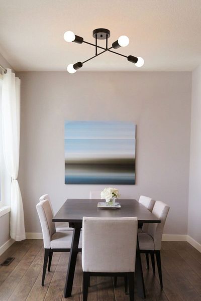 Fer Avize Black Spider Cross Modern Sports Ceiling - Plofonyer Set of 4 Chandeliers (Without Bulb) Living Room-Kitchen-Bedroom