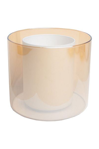 Fer Avize Fercam Double Glass Chandelier - Honey White Color 2044