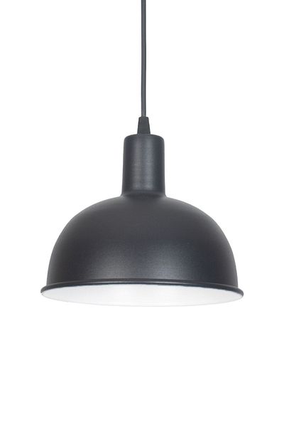 Fer Avize Prague Modern Design Black Inside White Color Metal Cafe - Kitchen Single Chandelier