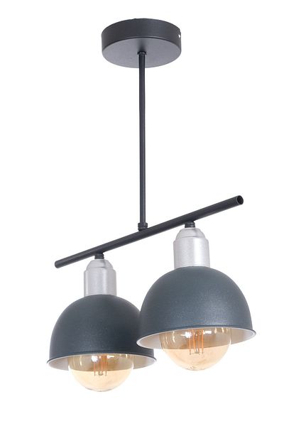 Fer Avize Elton Modern Design Bedroom - Living Room - Kitchen - Cafe Anthracite Color 2-Piece Chandelier