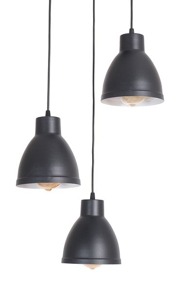 Fer Avize Denis Modern Design Living Room - Kitchen - Cafe Black Color Pendant Lamp 3-Piece Chandelier