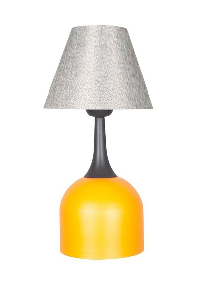 Fer Avize Reina Modern Design Gray Headed Orange Base Lampshade - Table - Night Lamp