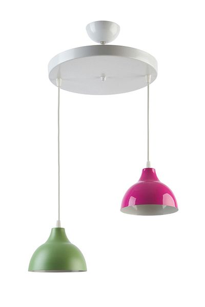 Fer Avize Kinder White Color Body Pink Green Color Cafe - ثريا مطبخ مكونة من قطعتين