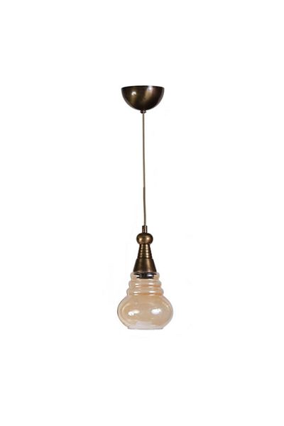 Fer Avize Lesya Modern Honey Glass Single Chandelier