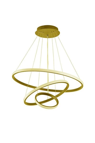 Fer Avize Axes Modern Design Bedroom - Living Room - Kitchen Antique Color White Led 3-Piece Chandelier
