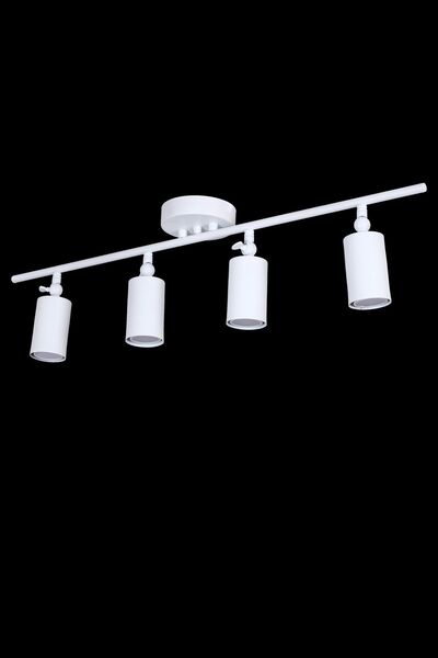 Fer Avize Spoti Modern Tasarım Beyaz Renk (BEYAZ IŞIK) Spot Ledli Sıralı Cafe - Mutfak 4 lü Avize