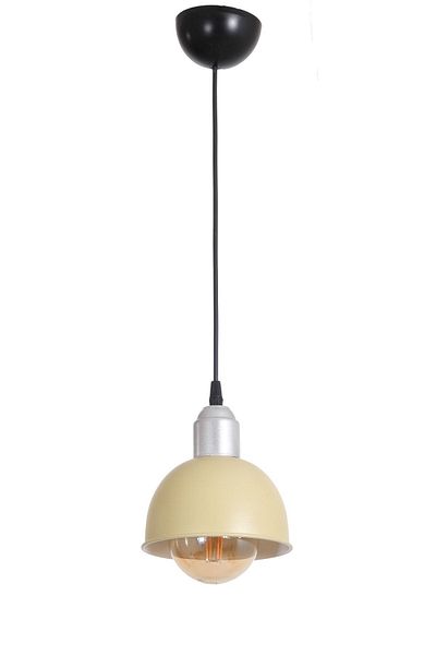 Fer Avize Bükreş Modern Design Cafe Kitchen Hall Living Room Cream Color Metal Single Chandelier