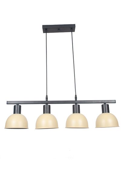 Fer Avize Cute Special Design Cafe Kitchen Dining Table Top Metal Row Cream Color 4-Piece Chandelier