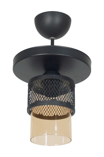 Fer Avize Fantastic Modern Design Plafonier Black Color Honey Glass Living Room - Kitchen - Bedroom Single Chandelier