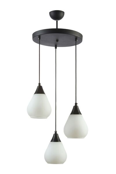 Fer Avize Nefes Modern Spor Opal Beyaz Camlı Sarkıt Salon - Mutfak - Yatak Od...