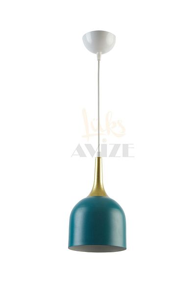 Fer Avize Reına Modern Design Metal Head Turquoise Color Pendant Lamp Cafe - Kitchen Single Chandelier