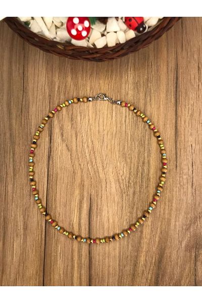 Stoneday Wooden Bead Special Design Colorful Wooden Necklace