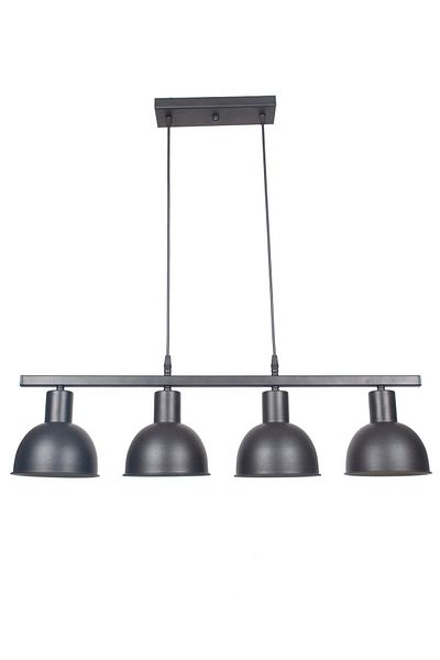 Fer Avize Cute Special Design Cafe Kitchen Dining Table Top Metal Row Black Color 4-Piece Chandelier